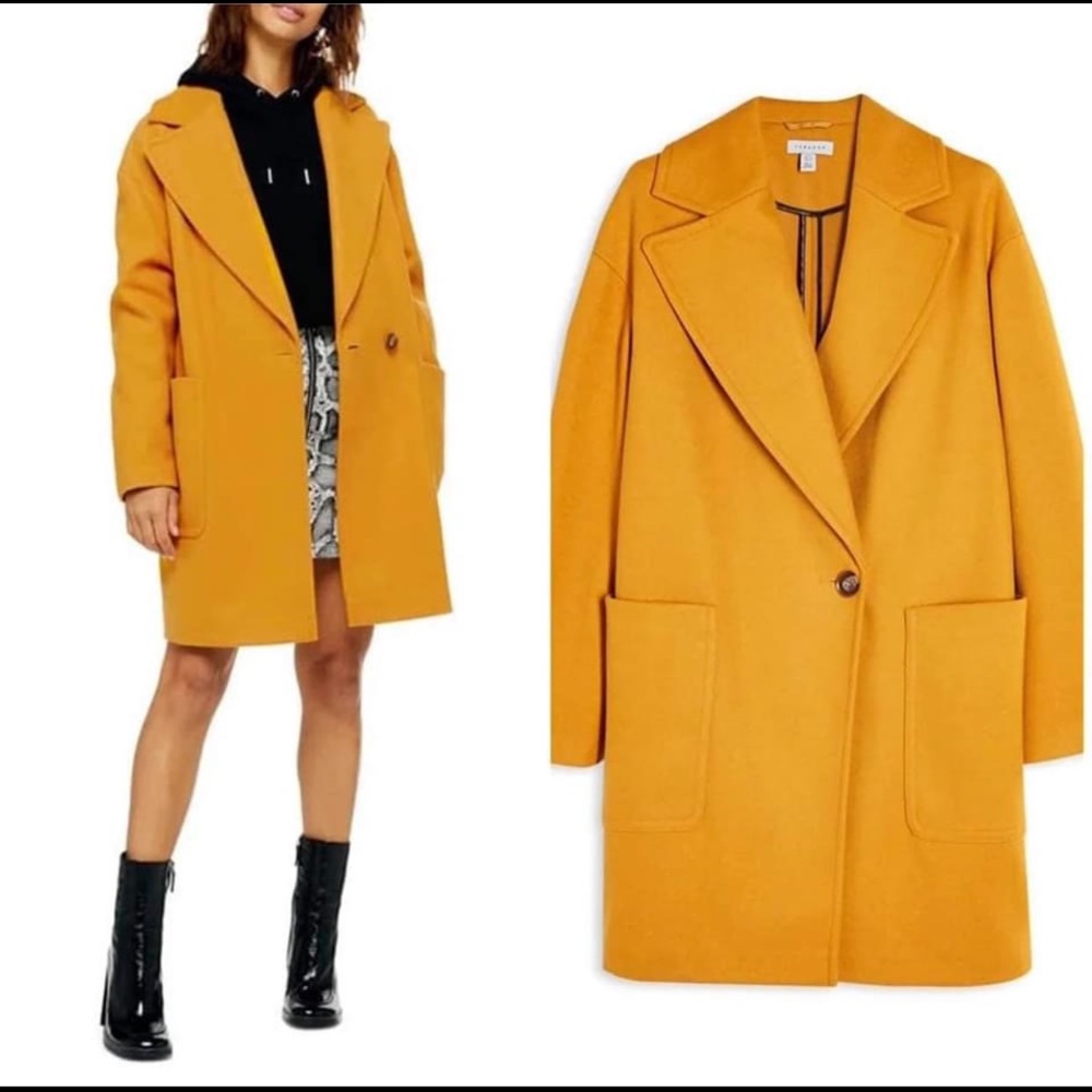 Topshop Mustard Coat
